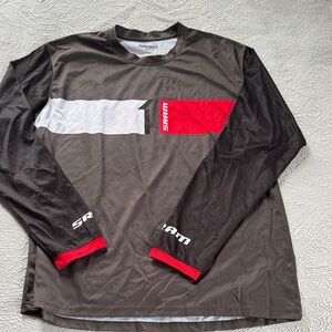 SRAM Long Sleeve MTB Jersey - Black, Gray, and Red